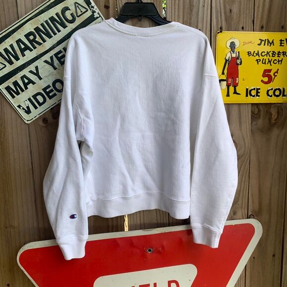 Champion Women's White Sweatshirt size XL - Picture 4 of 6